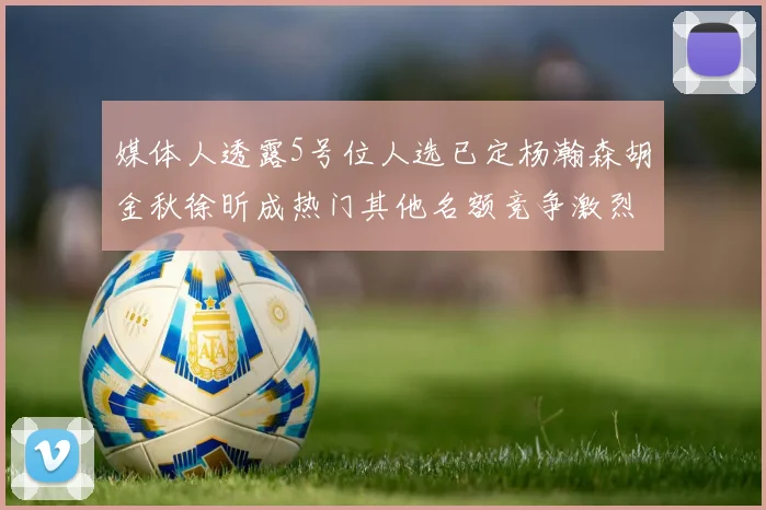 媒体人透露5号位人选已定杨瀚森胡金秋徐昕成热门其他名额竞争激烈
